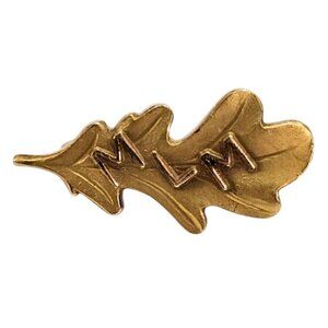 10K Yellow Gold Oak Leaf Pin MLM Lapel Pin